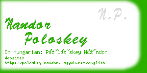 nandor poloskey business card